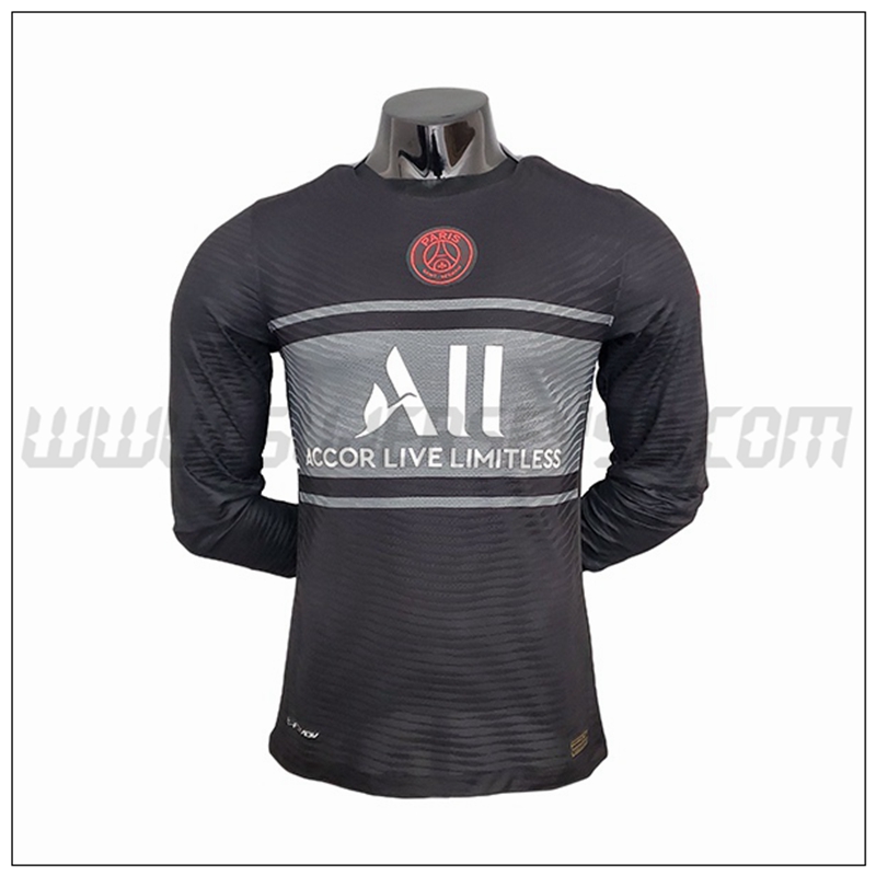Tercera Camiseta Futbol Jordan PSG Manga Larga 2021 2022