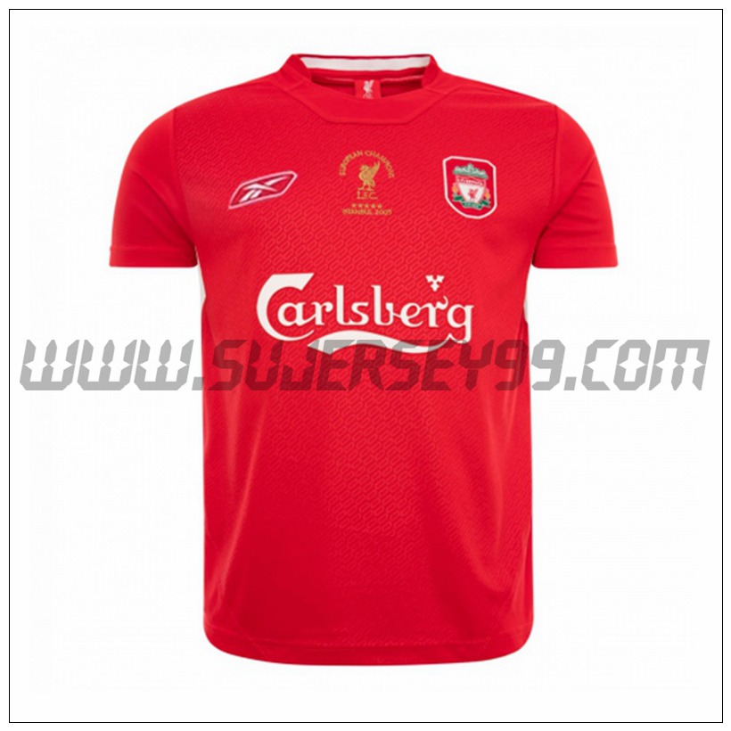 Camiseta Futbol FC Liverpool Retro Primera Champions 2005