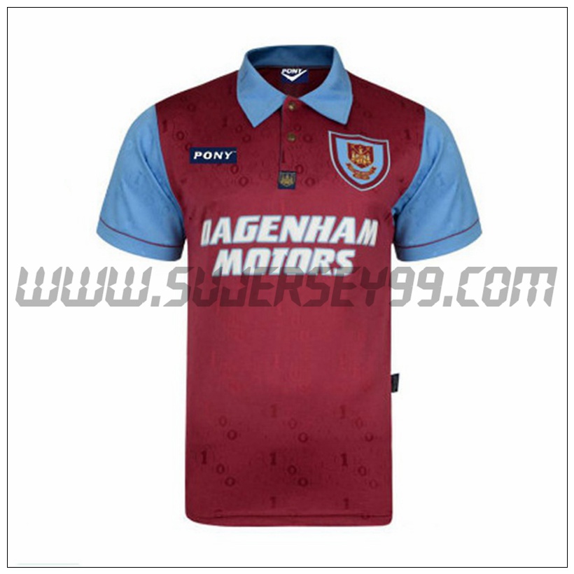 Camiseta Futbol West Ham Retro Primera 1995/1997