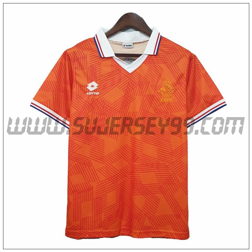 Camiseta Futbol Países Bajos Retro Primera 1991