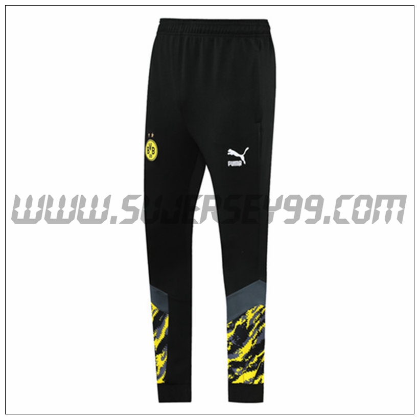 Pantalones Entrenamiento Dortmund BVB Negro/Amarillo 2021 2022 -01