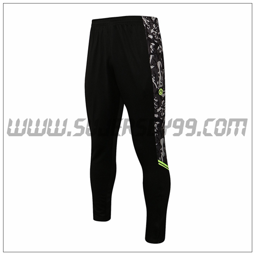 Pantalones Entrenamiento Dortmund BVB Negro/Gris 2021 2022