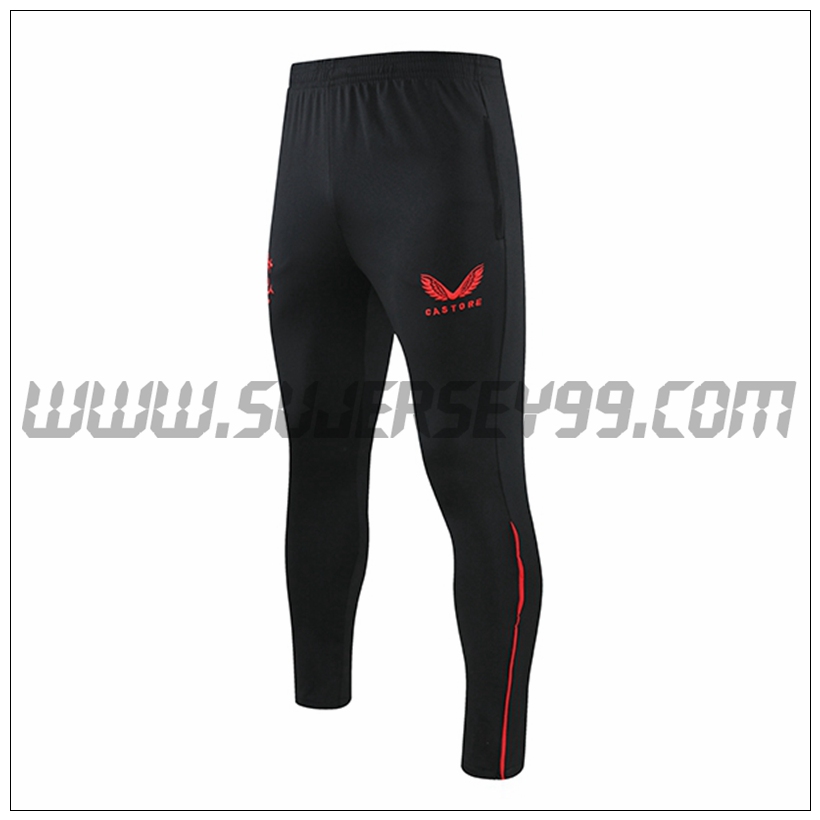 Pantalones Entrenamiento Flamengo Negro/Rojo 2021 2022