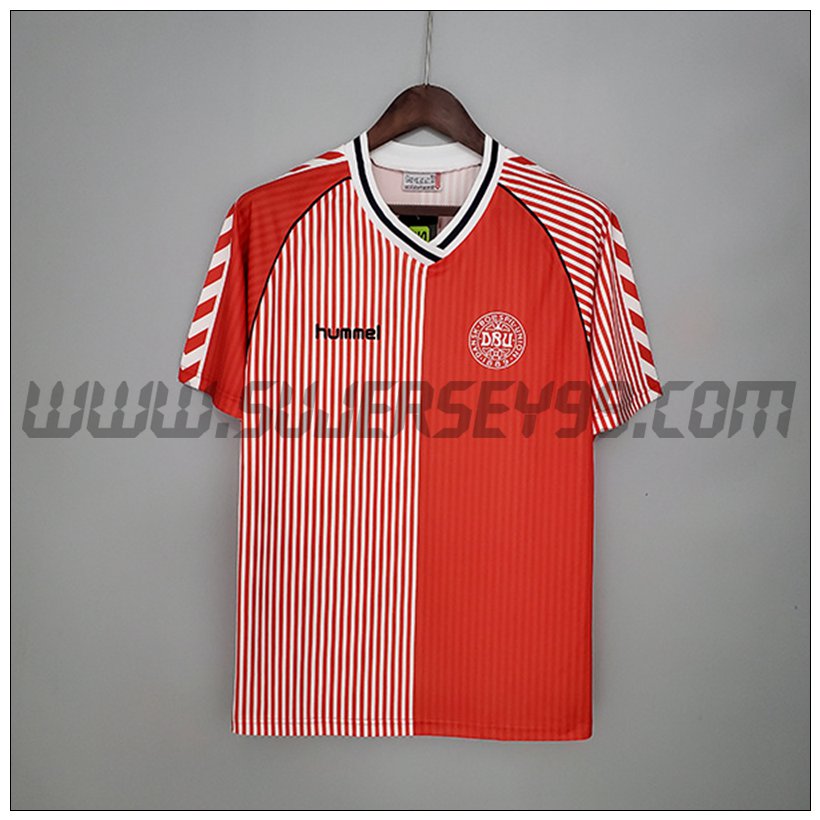 Camiseta Futbol Denmark Retro Primera 1986