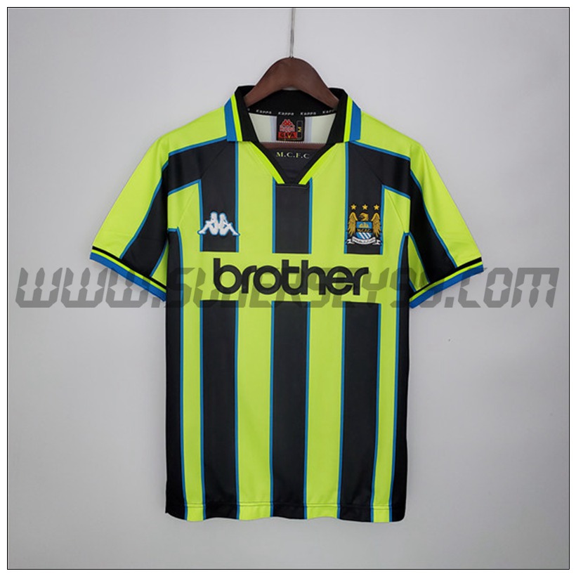 Camiseta Futbol Manchester City Retro Segunda 1998/1999