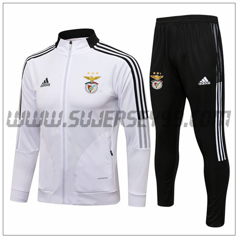 Chaqueta Chandal del S.L.Benfica Blanco 2021 2022