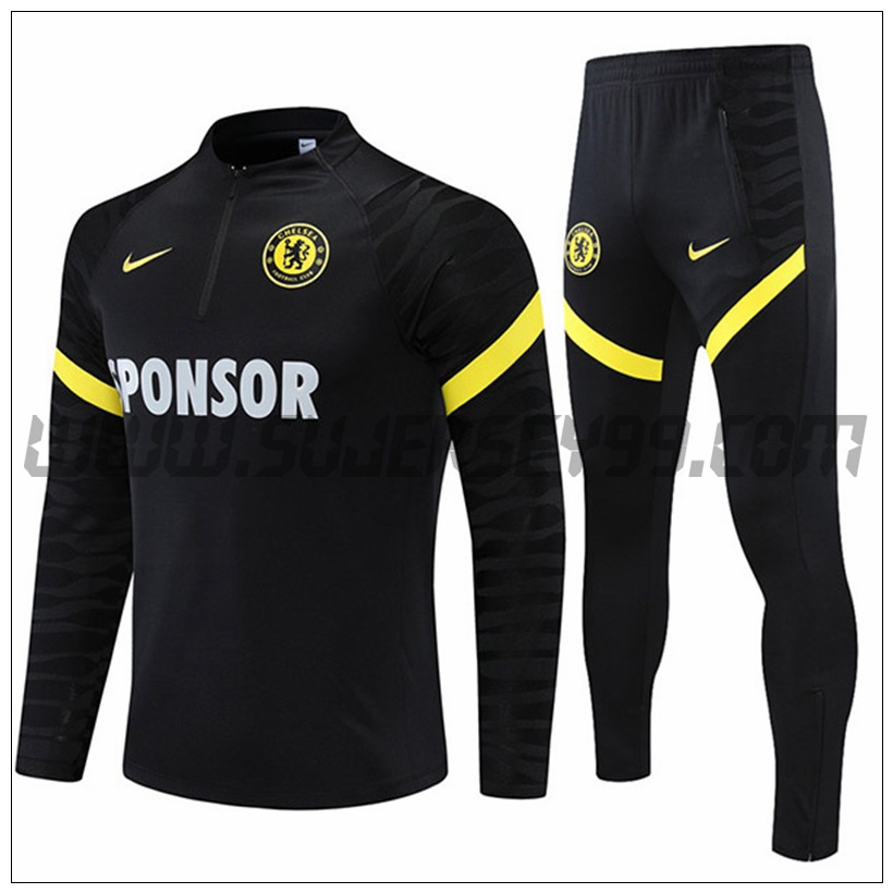 Chandal del FC Chelsea Negro/Amarillo 2021 2022