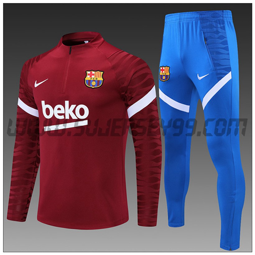 Chandal del FC Barcelona Ninos Rojo 2021 2022