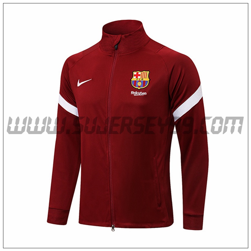 Chaqueta Futbol FC Barcelona Rojo 2021 2022