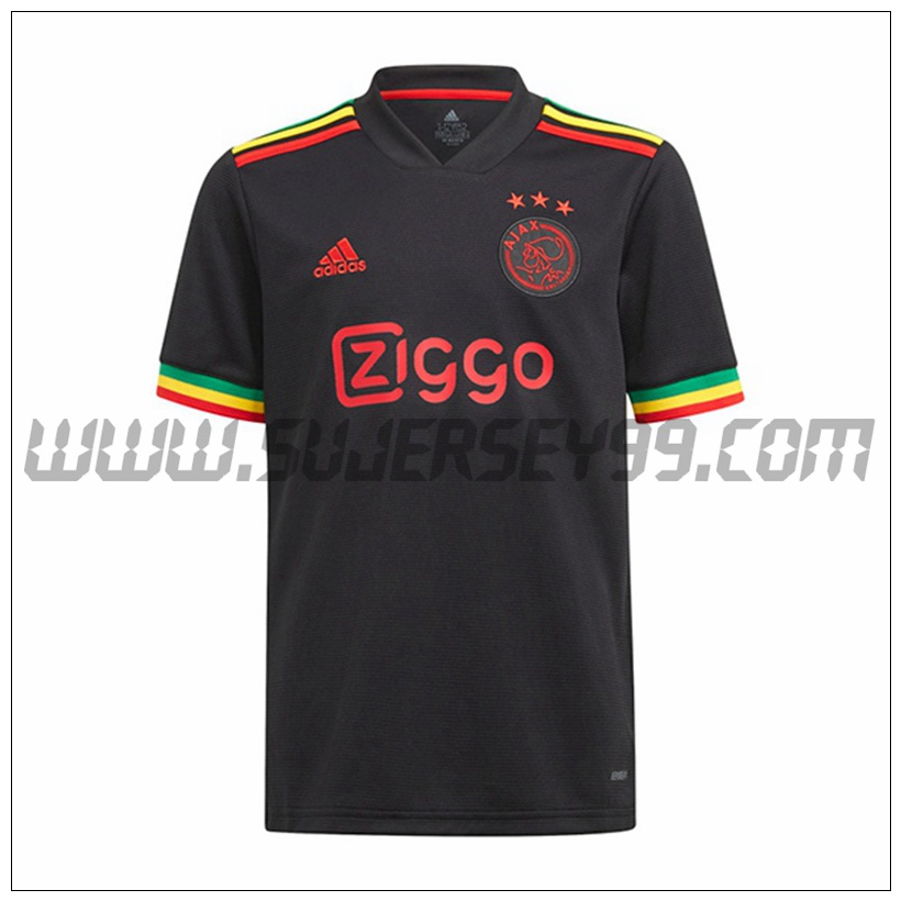 Tercera Camiseta Futbol AFC Ajax 2021 2022