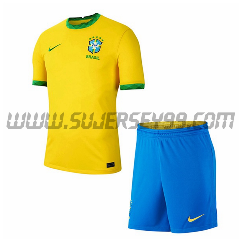 Primera Equipacion del Brasil Ninos 2021 2022
