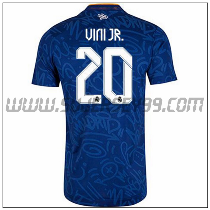 Segunda Camiseta Futbol Real Madrid Vini Jr 20 2021 2022