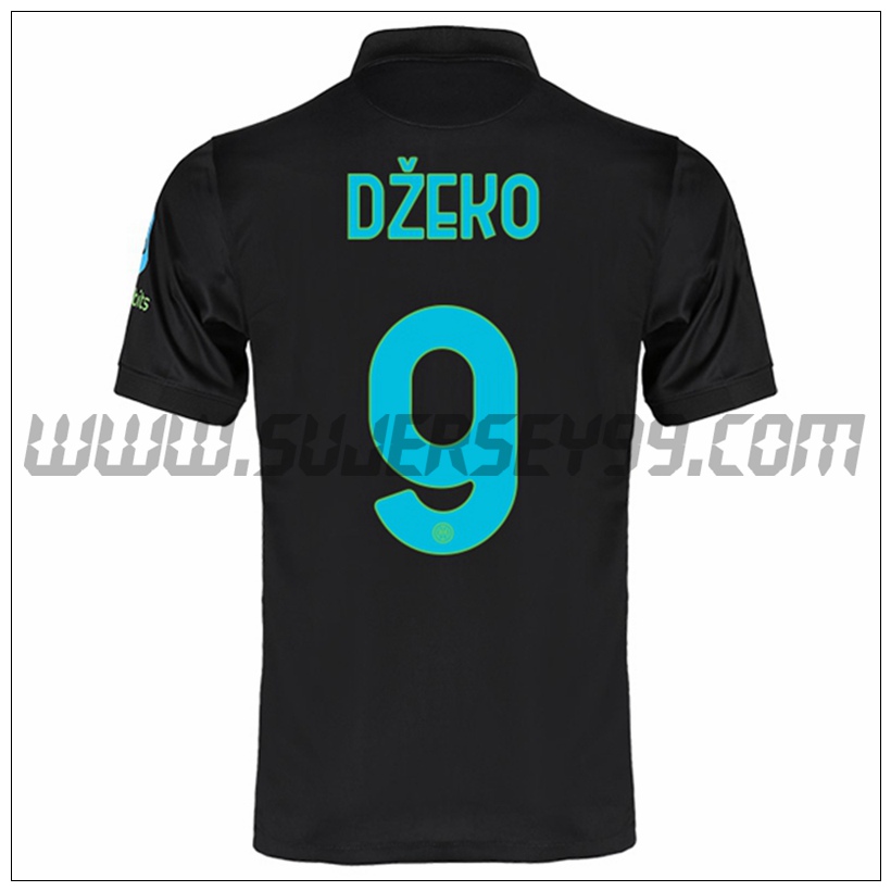 Tercera Camiseta Futbol Inter Milan DZEKO 9 2021 2022
