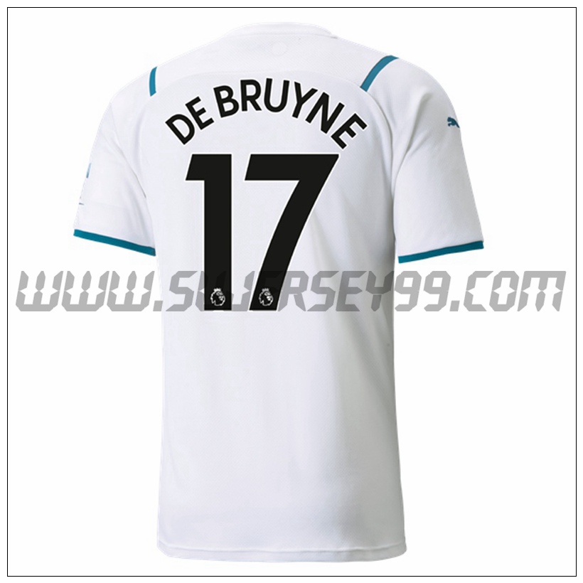 Segunda Camiseta Futbol Manchester City DEBRUYNE 17 2021 2022