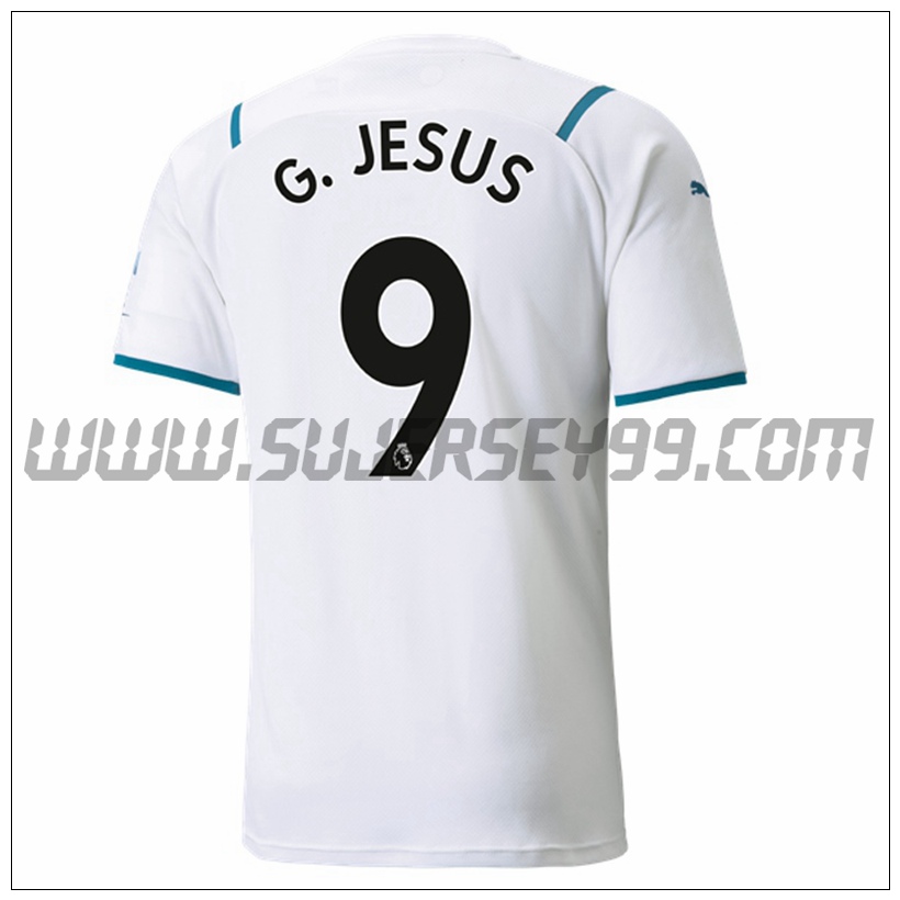 Segunda Camiseta Futbol Manchester City G.JESUS 9 2021 2022
