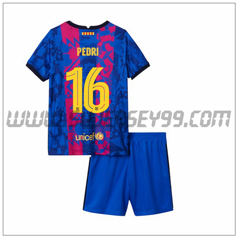 Tercera Equipacion del FC Barcelona Martin Brathwaie 12 Ninos 2021 2022