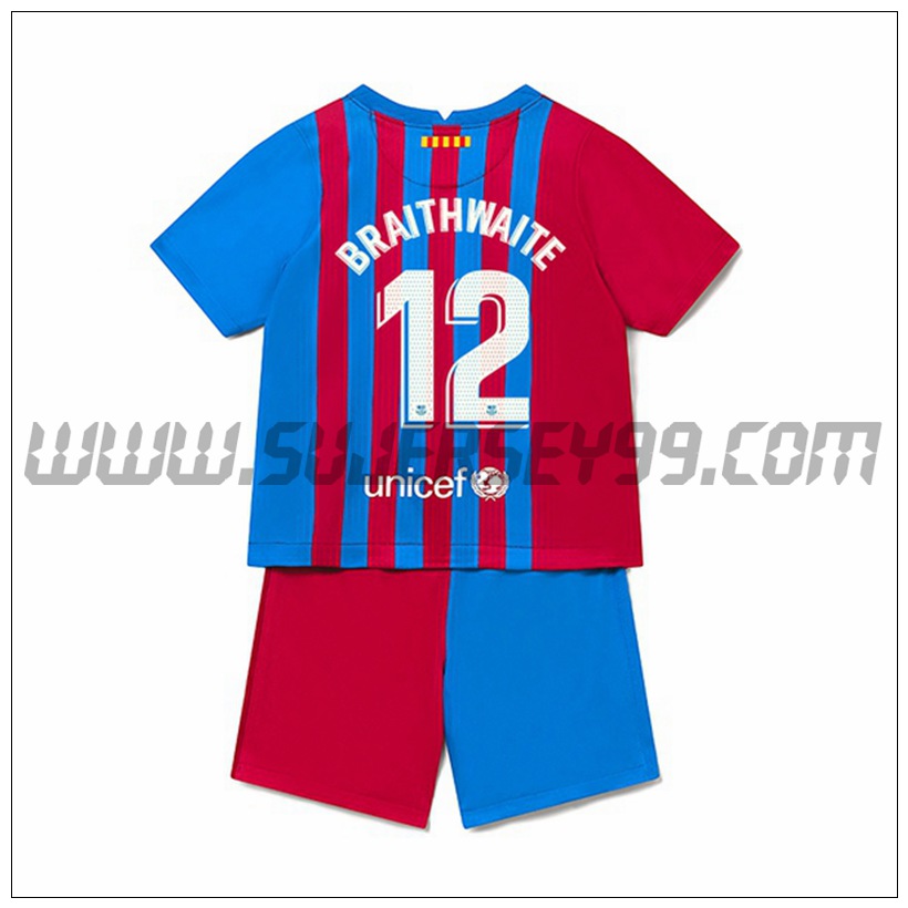 Primera Equipacion del FC Barcelona Pedri 16 Ninos 2021 2022