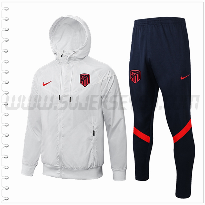 Rompevientos Chandal del Atletico Madrid Blanco 2022 2023