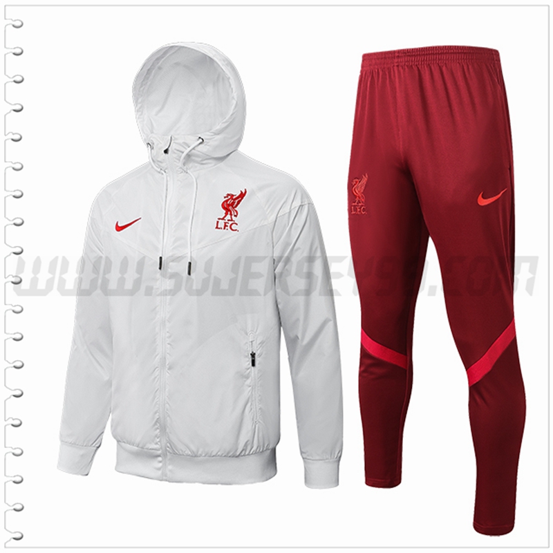 Rompevientos Chandal del FC Liverpool Blanco 2022 2023