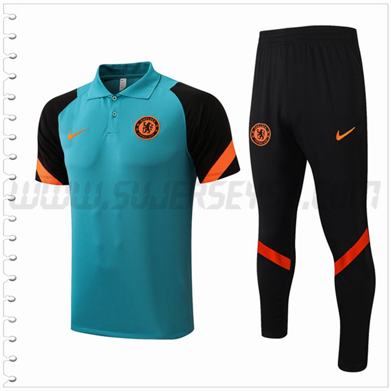 Polo Futbol FC Chelsea + Pantalones Verde 2022 2023