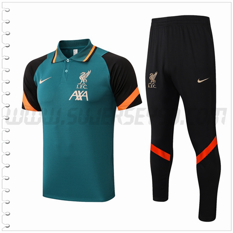 Polo Futbol FC Liverpool + Pantalones Verde 2022 2023