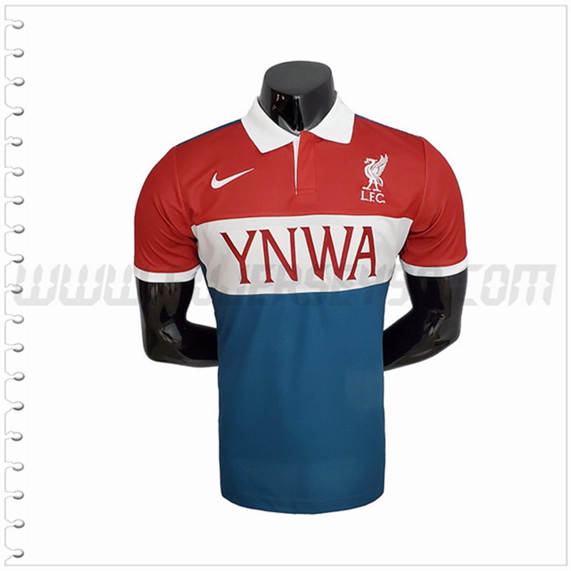 Polo Futbol FC Liverpool Rojo Blanco Azul 2022 2023