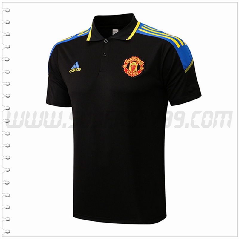 Polo Futbol Manchester United Negro 2022 2023