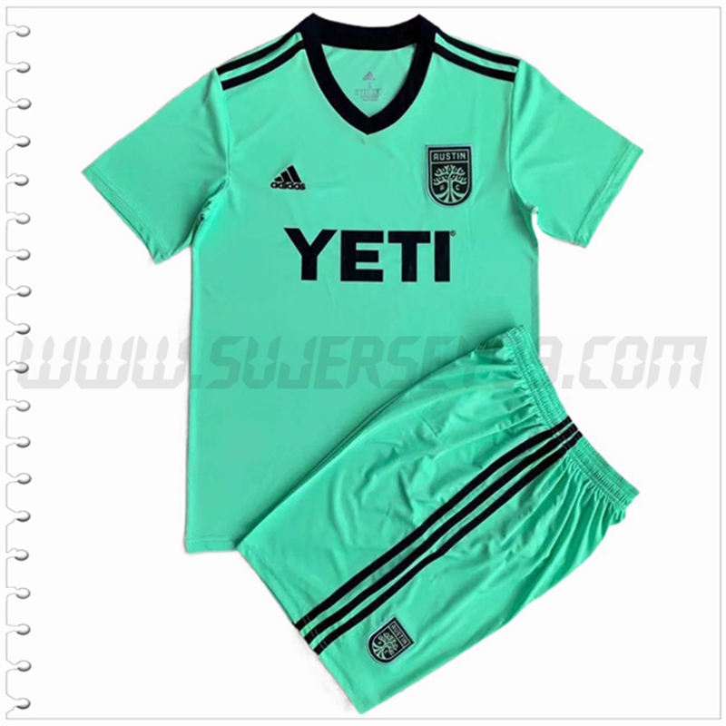 Segunda Equipacion del Austin FC Ninos 2022 2023