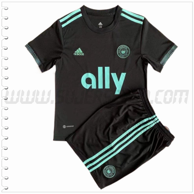 Segunda Equipacion del Charlotte FC Ninos 2022 2023