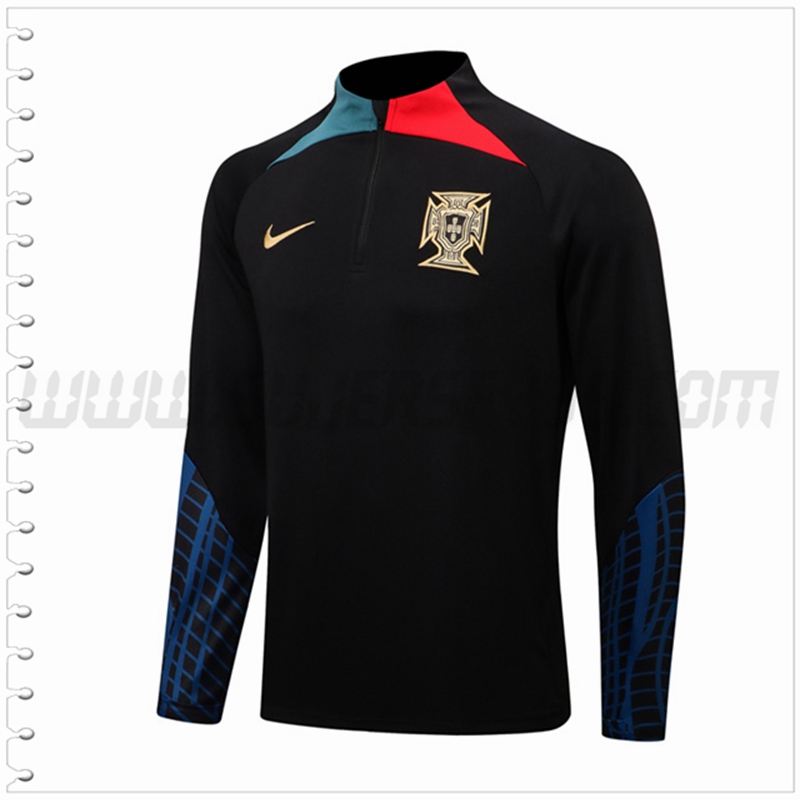 Sudadera Entrenamiento Portugal Negro 2022 2023