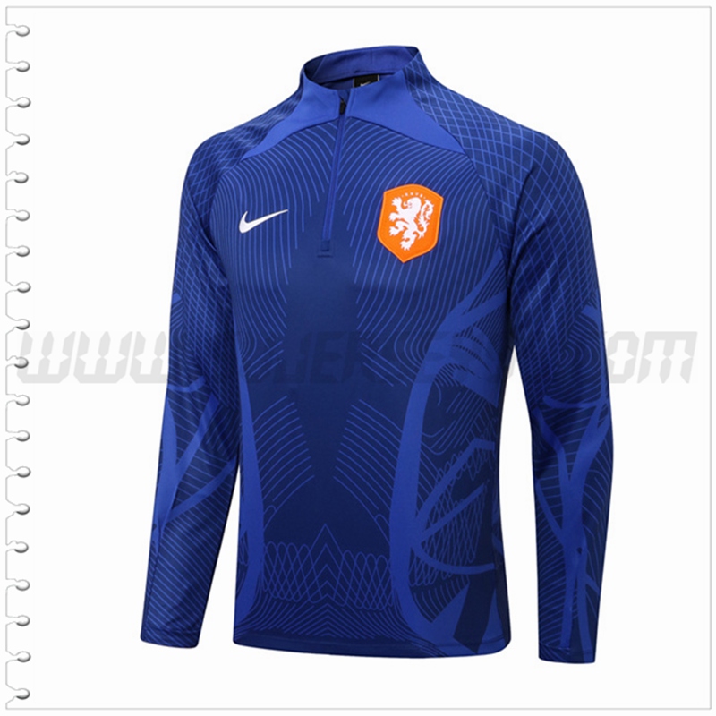 Sudadera Entrenamiento Países Bajos Azul 2022 2023