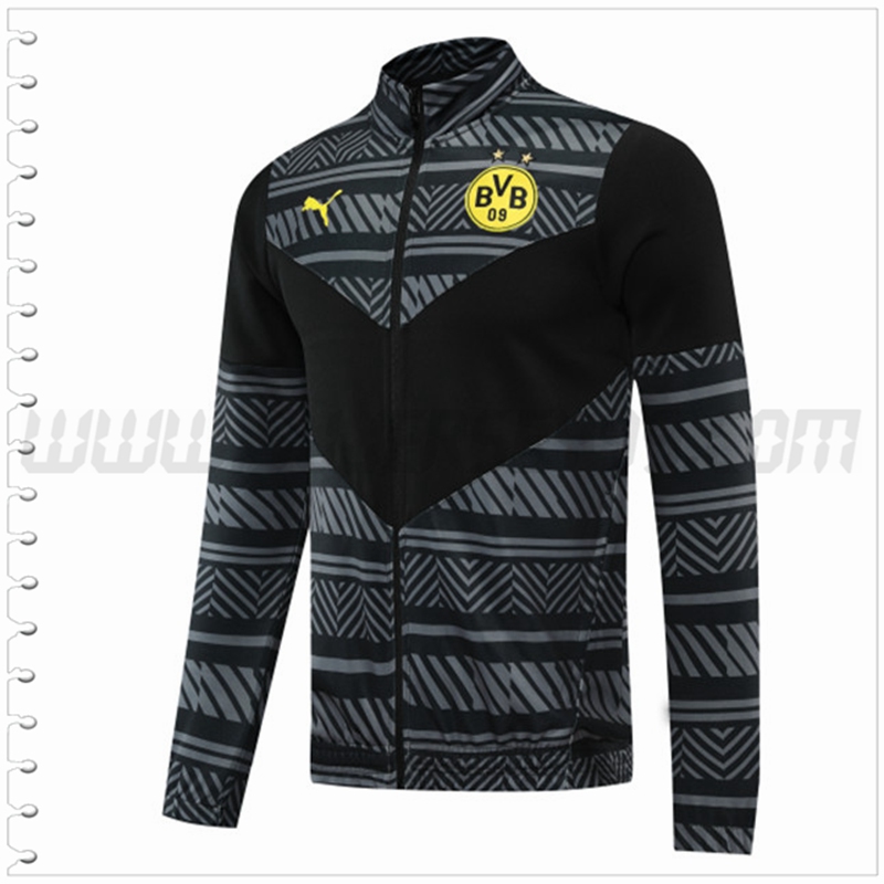 Chaqueta Futbol Dortmund BVB Negro 2022 2023
