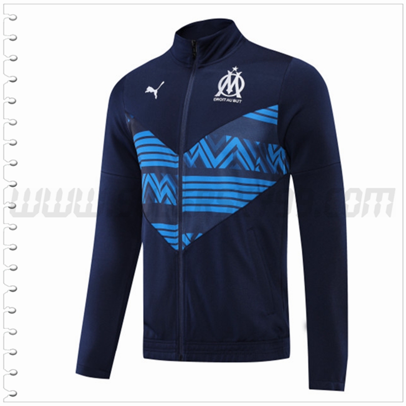 Chaqueta Futbol Marsella OM Azul Marino 2022 2023