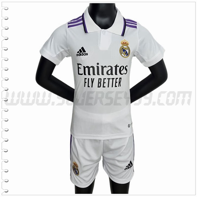 Primera Equipacion del Real Madrid Ninos 2022 2023