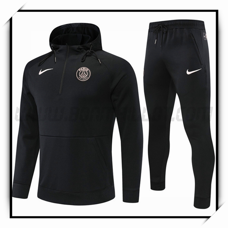 Chaqueta con Capucha Chandal del PSG Negro 2022 2023