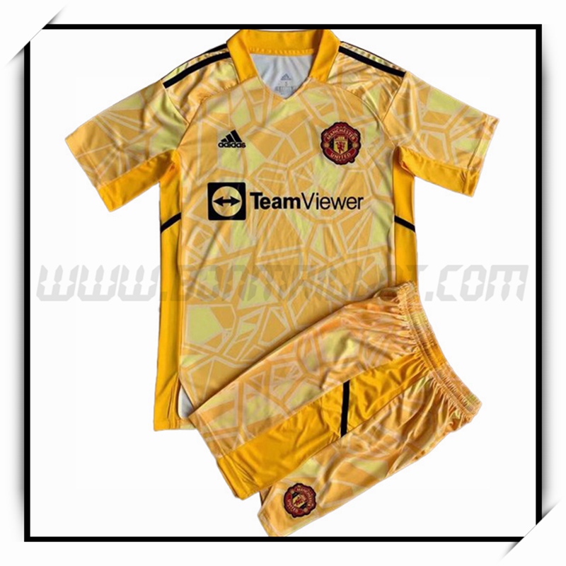 Equipacion Portero Manchester United Ninos Amarillo 2022 2023