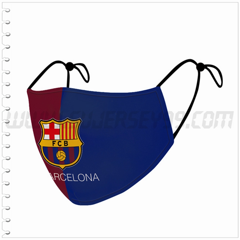 Nueva Mascara Futbol FC Barcelona Azul/Rojo Reutilizable