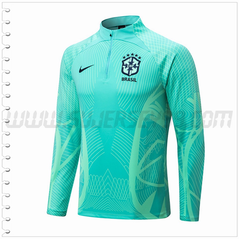 Sudadera Entrenamiento Brasil Verde pattern 2022 2023