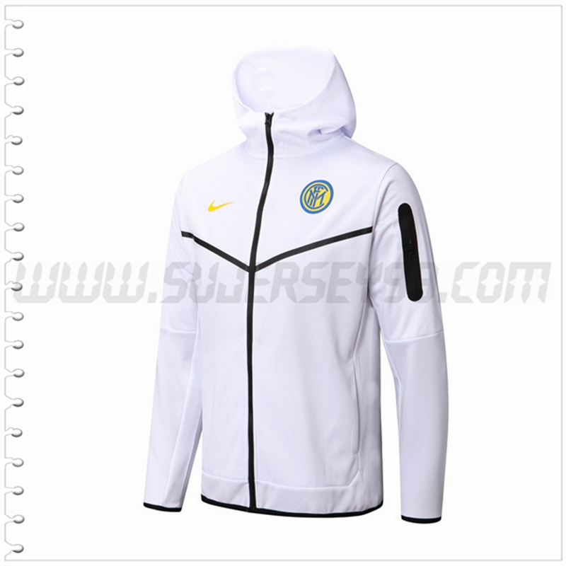 Chaqueta con Capucha Inter Milan Blanco 2022 2023