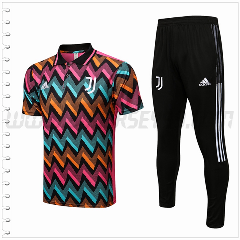 Polo Futbol Juventus + Pantalones Azul/Amarillo/Rojo 2022 2023