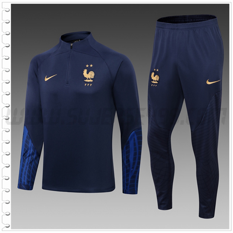 Chandal del Francia Ninos Azul Marina 2022 2023