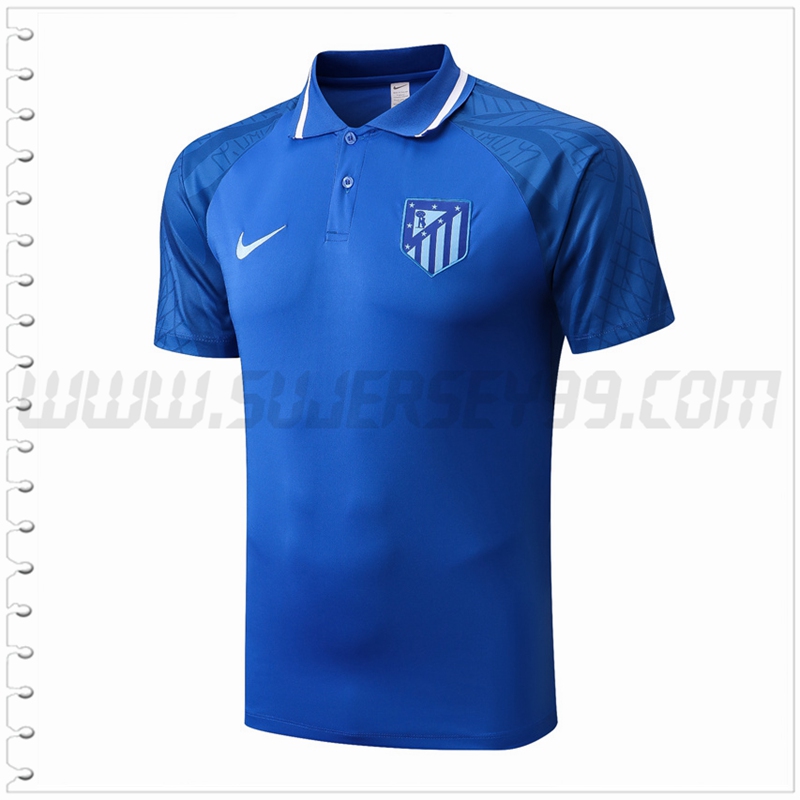 Polo Futbol Atletico Madrid Azul 2022 2023