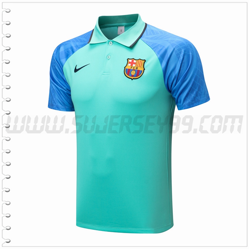 Polo Futbol FC Barcelona Verde 2022 2023