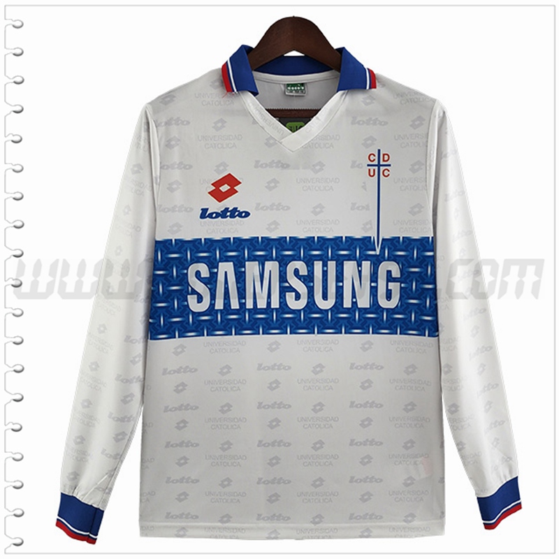 Segunda Camiseta Futbol Deportivo Manga Larga Retro 1995