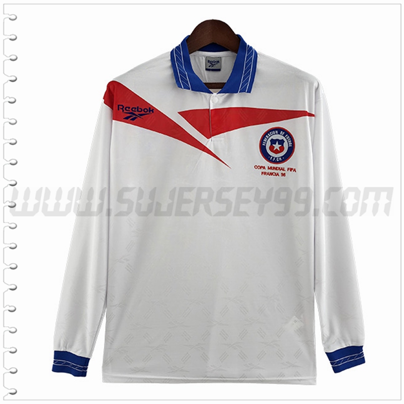 Segunda Camiseta Futbol Chile Manga Larga Retro 1998