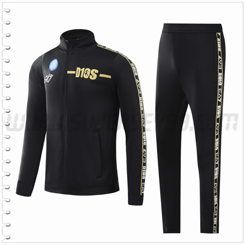 Chaqueta Chandal del SSC Napoles Negro 2022 2023