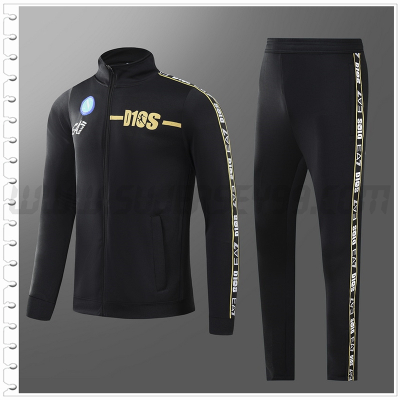 Chaqueta Chandal del SSC Napoles Ninos Negro 2022 2023