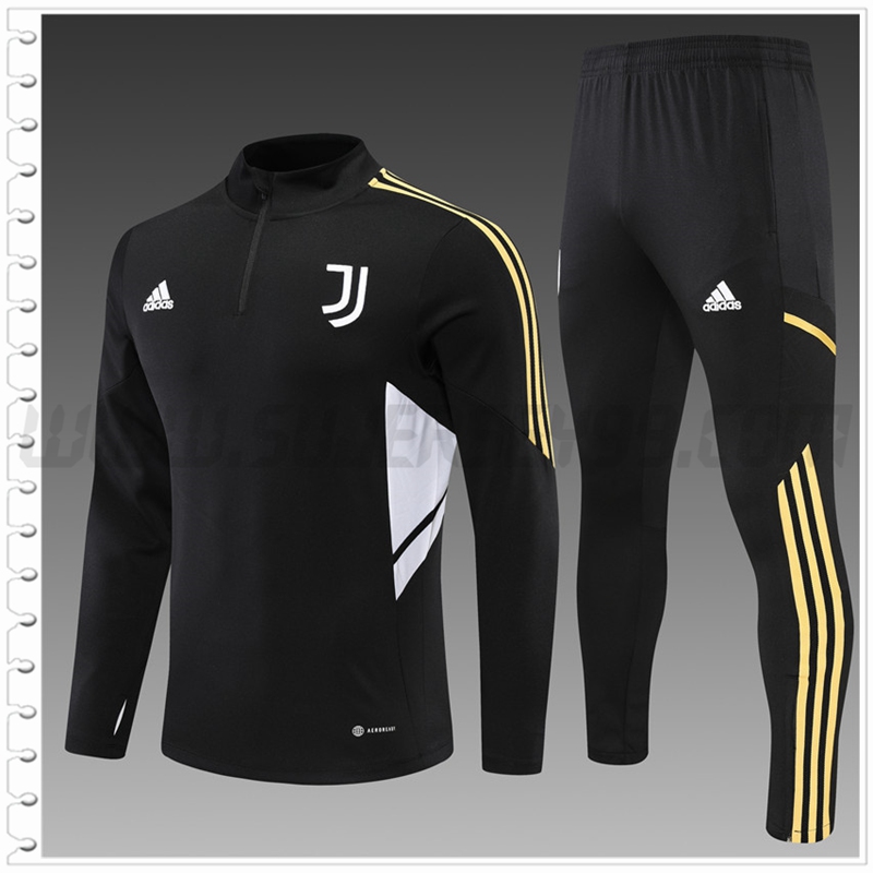 Chandal del Juventus Ninos Negro 2022 2023
