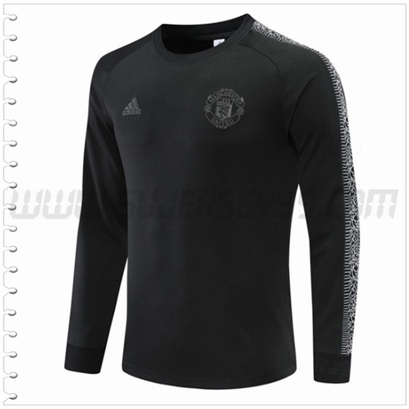 Sudadera Entrenamiento Manchester United Negro 2022 2023