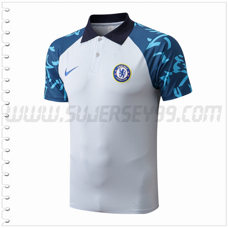Polo Futbol FC Chelsea Blanco/Azul 2022 2023